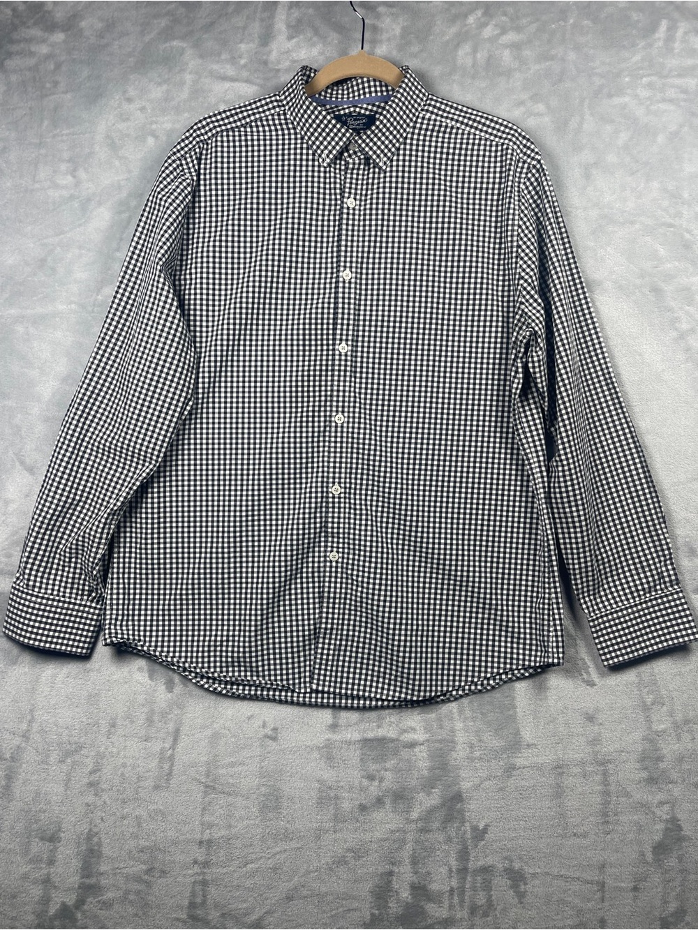 Men’s Original Penguin Black and White gingham Button-Down Shirt